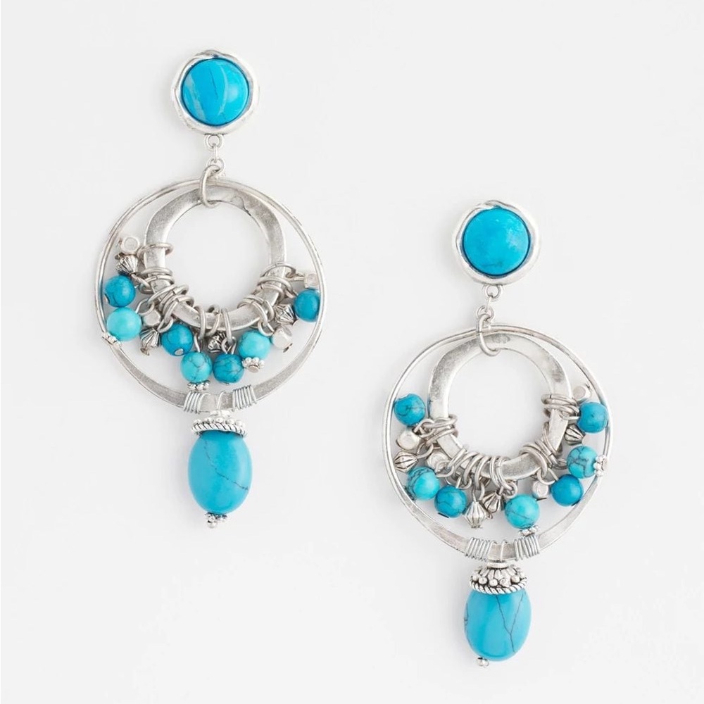 NEW $49 CHICO’S No Droop® Silver-Tone Earrings